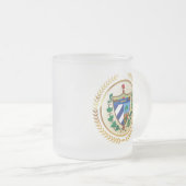 Kuba-Wappen Mattglastasse (VorderseiteRechts)