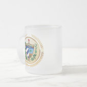 Kuba-Wappen Mattglastasse (Vorderseite Links)