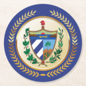 Kuba-Wappen Runder Pappuntersetzer (Vorderseite)