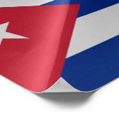 Kuba - Waving Flag - Poster (Ecke)