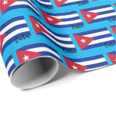 Kuba Wrapping Paper, kubanische Flagge patriotisch Geschenkpapier (Rolleneckpunkt)