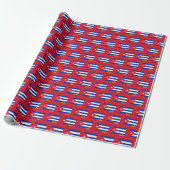 Kuba Wrapping Paper, rot, kubanische Flagge patrio Geschenkpapier (Ungerollt)