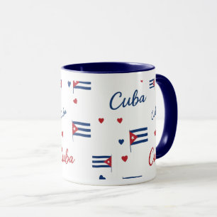 Kuba-Wurzeln Muster Tasse   Karibische Flagge