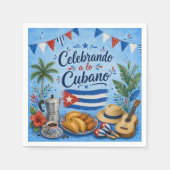 Kubaanische Feier-Party Serviette (Vorderseite)