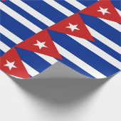 Kubamuster mit Flagge Geschenkpapier (Ecke)