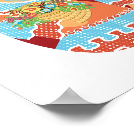 Kuban Sienna Matryoshka Poster (Ecke)