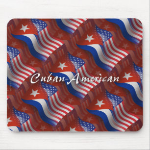 Kubaner-Amerikanische wellenartig bewegende Flagge Mousepad