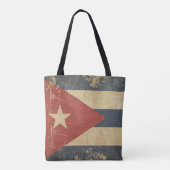 Kubaner gealterte flache Flagge Tasche (Rückseite)