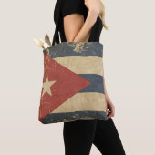 Kubaner gealterte flache Flagge Tasche (Von Nahem)
