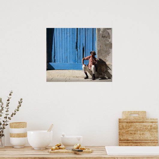 Kubaner und seine Zigarre Poster (Küche)