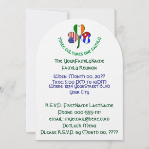 Kubanisch-irische USA-Shamrock-Familientreffen Einladung