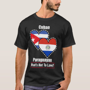 Kubanisch-Paraguayische Herzflaggen Was gibt es ni T-Shirt
