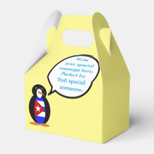 Kubanisch sprechender Ms. Pinguin personalisiert Geschenkschachtel
