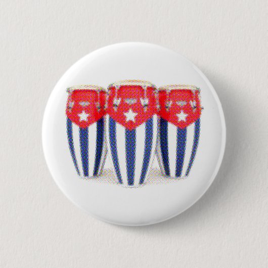 Kubanische Congas Button (Vorderseite)