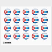 Kubanische Flagge 2.0 Runder Aufkleber (Blatt)