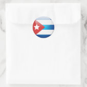 Kubanische Flagge 2.0 Runder Aufkleber (Tasche)