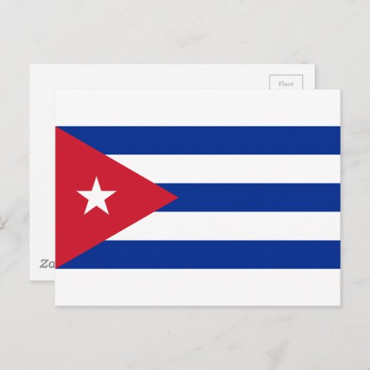 Kubanische Flagge - Bandera Cubana - Flagge Kubas Postkarte (Vorne/Hinten)