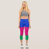 Kubanische Flagge Capri Leggings (Vorderseite)