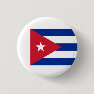 Kubanische Flagge, Flagge Kubas Button
