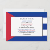 Kubanische Flagge, Flagge Kubas Hochzeit Einladung (Vorderseite)