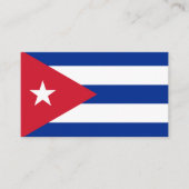 Kubanische Flagge, Flagge Kubas Visitenkarte (Vorderseite)