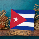 kubanische Flagge Fotoplatte (Seite)