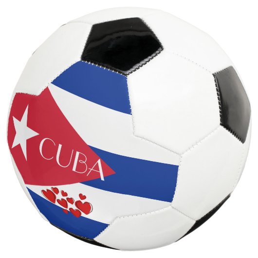 kubanische Flagge Fußball (Dreiviertel)