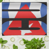 kubanische Flagge Geschirrtuch (Gefaltet)