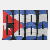 kubanische Flagge Geschirrtuch (Horizontal)