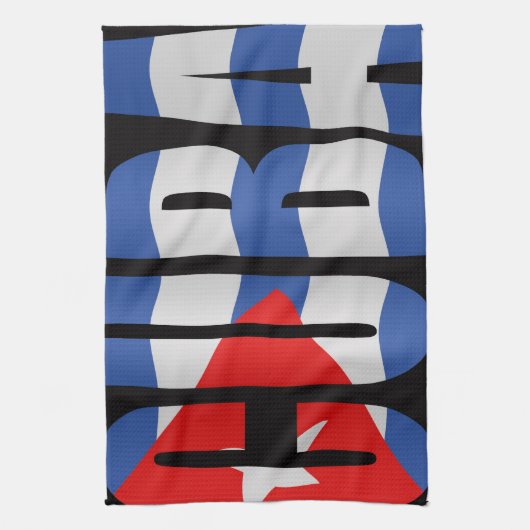 kubanische Flagge Geschirrtuch (Vertikal)