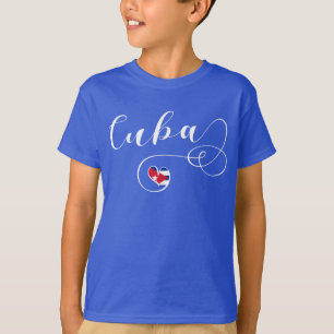 kubanische Flagge Herz, kubanischer Stolz T-Shirt