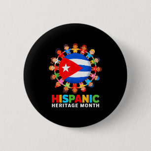 Kubanische Flagge Hispanic Heritage Month Kuba Jun Button