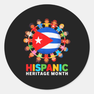 Kubanische Flagge Hispanic Heritage Month Kuba Jun Runder Aufkleber