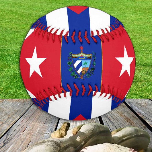 kubanische Flagge, kubanischer Sport / Baseballbal Baseball