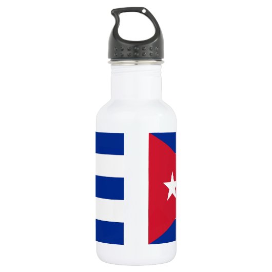 Kubanische Flagge Liberty Flasche Edelstahlflasche (Rückseite)
