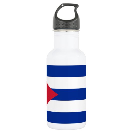 Kubanische Flagge Liberty Flasche Edelstahlflasche (Vorderseite)