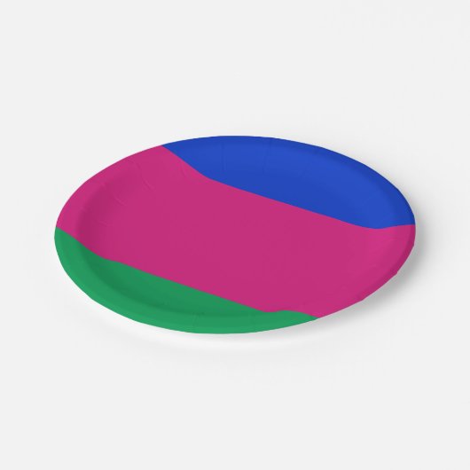 Kubanische Flagge Pappteller (Schrägansicht)