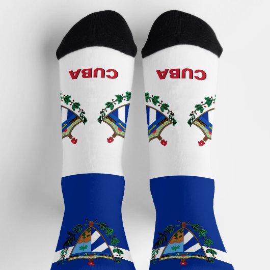 Kubanische Flagge Patriotisch, Nachhaltiges Kuba P Socken (Oben)