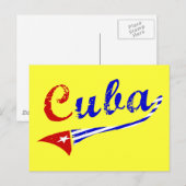 kubanische Flagge Postkarte (Vorne/Hinten)