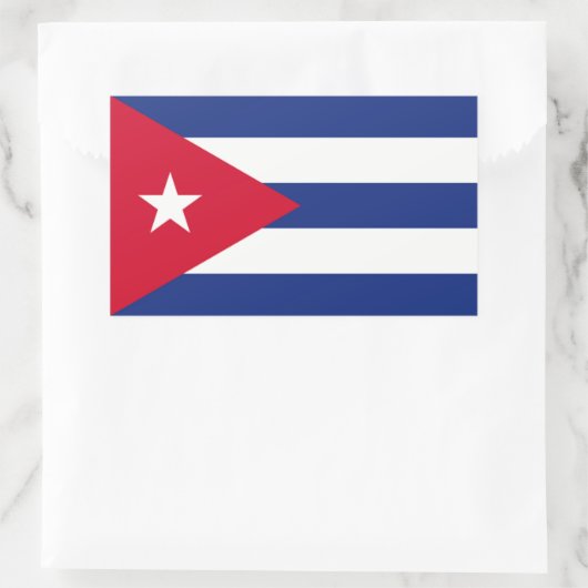 kubanische Flagge Rechteckiger Aufkleber (Tasche)