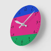 Kubanische Flagge Runde Wanduhr (Winkel)