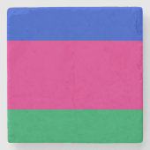 Kubanische Flagge Steinuntersetzer (Vorderseite)