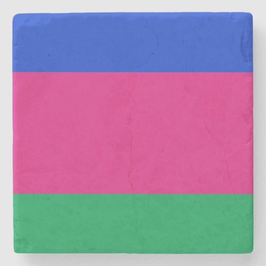 Kubanische Flagge Steinuntersetzer (Vorderseite)