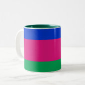 Kubanische Flagge Zweifarbige Tasse (Vorderseite Links)