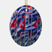 Kubanische Flaggen, Havanna, Kuba Keramik Ornament (Rechts)