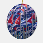 Kubanische Flaggen, Havanna, Kuba Keramik Ornament (Links)