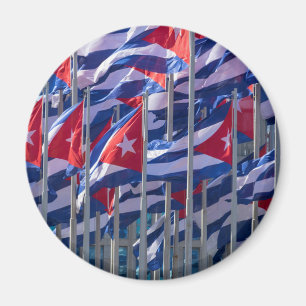 Kubanische Flaggen, Havanna, Kuba Magnet
