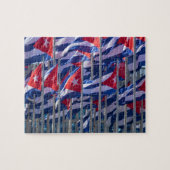 Kubanische Flaggen, Havanna, Kuba Puzzle (Horizontal)