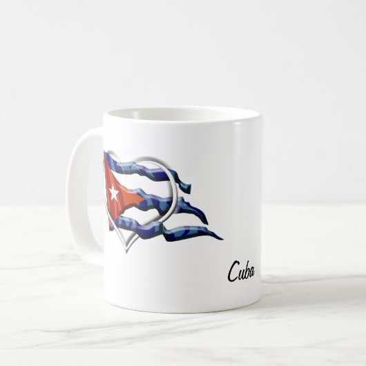 Kubanische Flaggen-Tassen Kaffeetasse (Vorderseite Links)