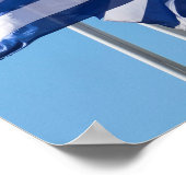 Kubanische Flaggen wellen Poster (Ecke)